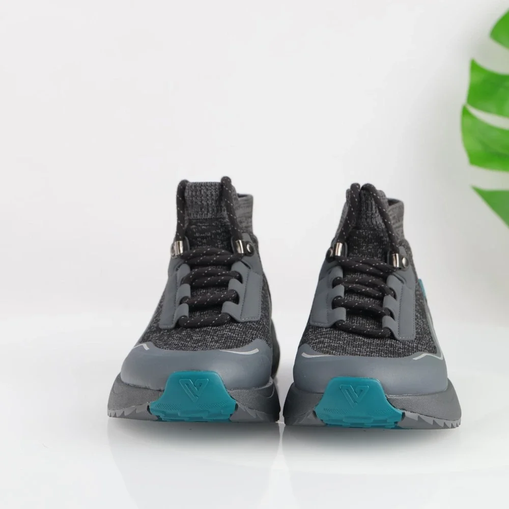 Vessi Womens Stormburst High Top Boot Sneakers Size 5 Waterproof Gray Black Shoe